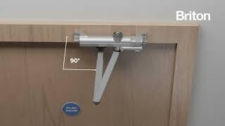 How to install the Briton 2003 Overhead Door Closer in a Transom Mount (Fig.61) Fixing Position