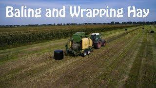 Baling and Wrapping Hay (Round Bales)