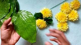 betel leaf decoration/Making garland using betel leafs/vettrilai & sevandhi poo maalai