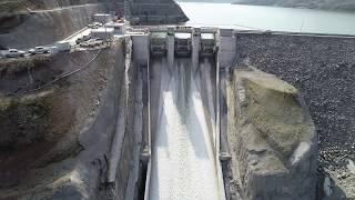 Moglice Dam Spillway Gates Opening