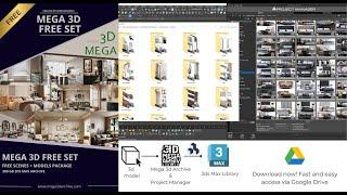 FREE 3ds Max Library I 300GB 3D Models & Scenes Easy Download & Setup!