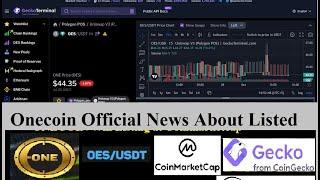 Onecoin Official Biggest News || ONECOIN listed on coinmarketcap || ONECOIN listed on Geckoterminal,