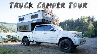 Truck Camper Tour - 1st Gen Tundra with Four Wheel Camper HAWK Base Model Upgraded