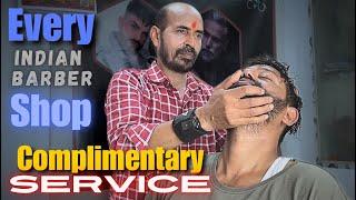 Head Massage was a complimentary service for everyone who get hair cut on Indian Barber Shop - Asmr