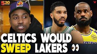 Jeff Teague says Celtics would SWEEP Lakers in NBA Finals + Reaction to Tatum's 40, LeBron injury