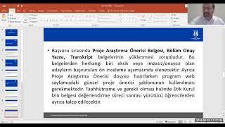 3005 ve 2209-A İlahiyata Yönelik Tübitak Araştırma Projeleri Destek Programları Tecrübe Paylaşımı