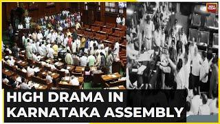 Karnataka Assembly Ruckus: 10 BJP MLAs Suspended, Marshalled Out Of House