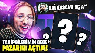 Takipçilerimin GECE PAZARLARINI açıp, SKİN aldırttım! #3 | Valorant