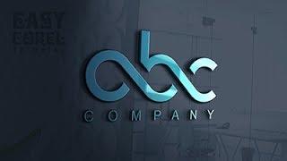 How to draw simple professional logo  | continuous custom ABC letter logo - logotype