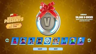 FREE V-BUCKS PRESENT in Winterfest!