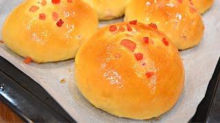 बेकरी जैसे मीठे buns घर पर बनाएँ | Sweet Buns Recipe | Tutti fruity  Bread | Eggless Buns Recipe