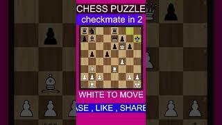 CHECKMATE IN 2  MOVES, white to play #chessstraps #CHESS , #VIRAL