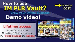 How to use IM PLR Vault? — Demo video | Review | Access to 1000s of PLR video courses and eBooks