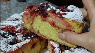 Torta di mele alta e soffice con marmellata