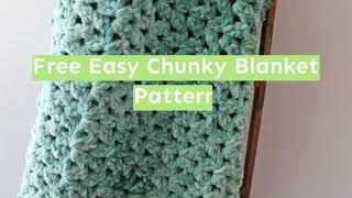 Free Easy Misty Green Blanket Pattern