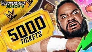 I Found The GOD PACK in WWE SuperCard! We Spent 5000 TICKETS and This Happened...