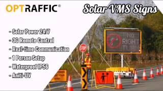 Solar Variable Message VMS Sign Boards OPTRAFFIC