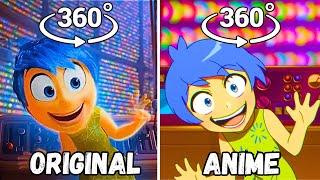 360 VR Joy is Delusional ORIGINAL vs ANIME | Inside Out 2 in Cinema