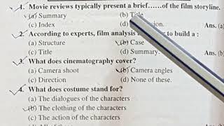 most important mcqs on movie review, editing, narration, 6th semester, 2nd paper, unit 8th