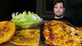 ASMR COOKING LASAGNE & GARLIC BREAD MUKBANG | DAVE KAY ASMR