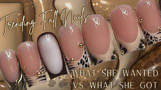 What she wanted vs. what she got ! Trendy press on nails