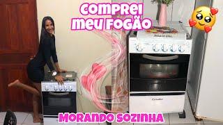 Mais Uma Conquista  Meu primeiro fogão morando sozinha  #morandosozinha