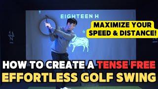 Create a tense free effortless golf swing with this secret method!