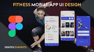 Fitness App UI Design in Figma | Figma Tutorial | Graphic Elements