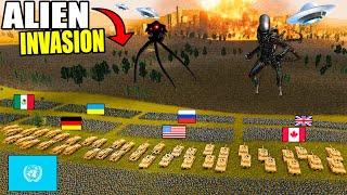 Can Every EARTH ARMY Hold VS 6.5 Million ALIEN INVASION?! - UEBS 2: Xenomorph Mod