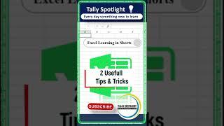 2 Useful Tips and Tricks in Excel - 80 | Excel Learning for Beginners #Shorts