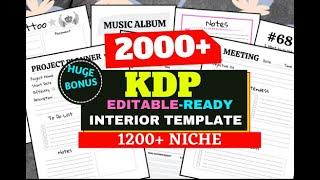 2000+ New Editable KDP Designs