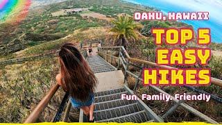 5 BEST HIKES IN OAHU HAWAII│Easy Fun Family-Friendly Hiking Trails: Manoa Falls, Diamond Head, etc.