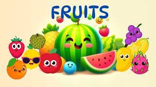 FRUITS NAME for Toddlers | First Words for Babies | Learning Videos for Kids | English Vocabulary