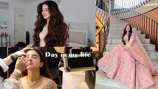 Vlog: How to add volume to long hair, Mini Dyson tutorial , BTS Bridal shoot, coffee runs & more!