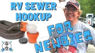 RV SEWER HOOKUP FOR NEWBIES | RV SEWER SETUP FOR NEWBIES | Getting Out RV Episode 17