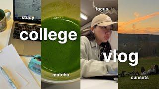 COLLEGE VLOG @Cornell |  *productve + realistic* matcha, junior year, halloween