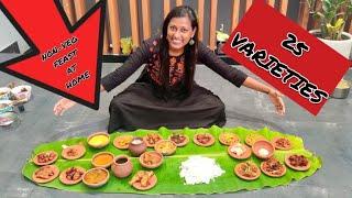 Made 25 varieties of food at home for diwali feast/Non Veg feast in banana leaf/Diwali 2020