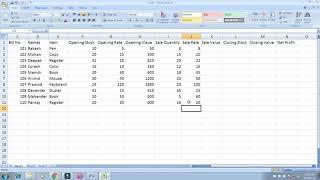 Stock Record in Excel | Stock Record Kaise Banaye | Stock Record in Excel