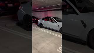 BMW M3 xDrive Destroys Parking Garage #bmw #cars #shorts