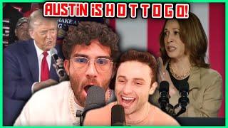 Trump & Kamala Give DUELING Speeches | Hasanabi Reacts ft. AustinShow