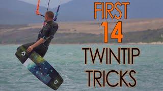 First 14 Tricks for Kiteboarders (hooked in, twintip, light wind skills)