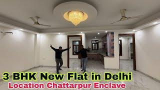 3 BHK New Flat in Chattarpur Enclave | 3 BHK Flat With Lift & Parking | Delhi Mai 3 BHK Flat Sale