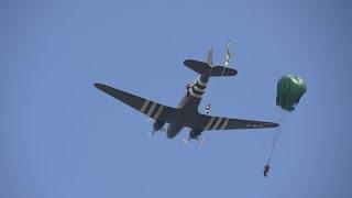 Jump From C-47 Dakota above Wolfheze Operation Market Garden 18 sept 2024 | Parachute Group Holland