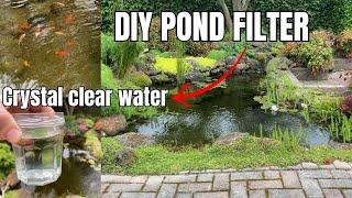 The BEST DIY POND FILTER for CRYSTAL CLEAR WATER