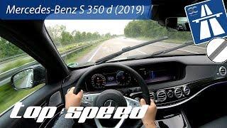 Mercedes-Benz S350d (2019) on German Autobahn - POV Top Speed Drive