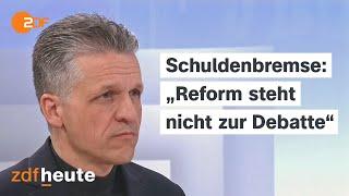 CDU-Politiker Frei: Höhere Verteidigungsausgaben ja, Schuldenbremse-Reform nein | ZDF Mittagsmagazin