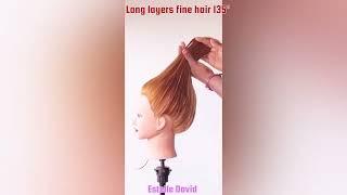 #short#long layers finehair#135degree