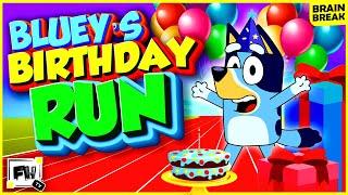 Bluey Birthday  Run  - Brain Break | Movement Activity GoNoodle Inspired