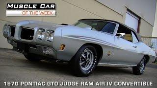 1970 Pontiac GTO Judge Ram Air IV Convertible 4-Speed Muscle Car Of The Week Video Episode #93