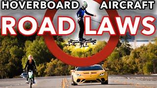 TANNER FOX vs HOVERBOARD AIRCRAFT ROAD LAWS! LAMBORGHINI RACE with Kinsey | Real Manned Flight